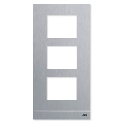 ABB-Welcome IP Outdoor Station Frame without A/V Module, Stainless Steel, 3 Gang